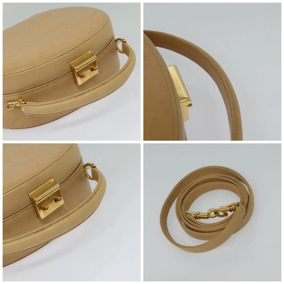 GUCCI Hand Bag Leather 2way Beige Gold 000 781 0235 Auth SW973 - Picture 16 of 16